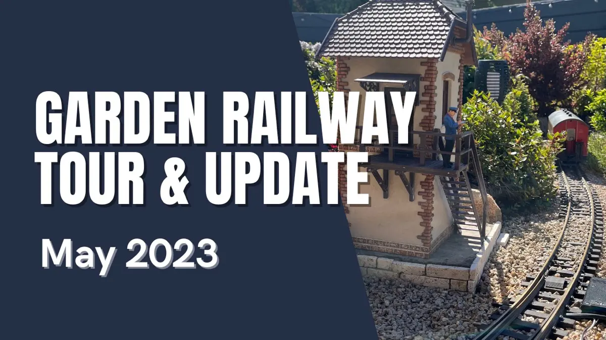 The garden railway layout in spring 2023